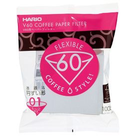 Papirnati filtri Hario V60-01 100 kosov, beli (VCF-01-100W)