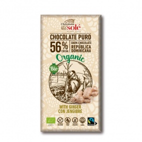 Čokolade Solé - 56-odstotna ekološka čokolada z ingverjem